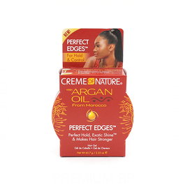 Creme of Nature Argan Oil Perfect Edges - Gel de Peinado para Control y Fijación de Puntas, con Hidratación y Brillo, 66 ml