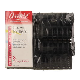 Annie Rolos Negro X-Grande (8 Unidades) 1014
