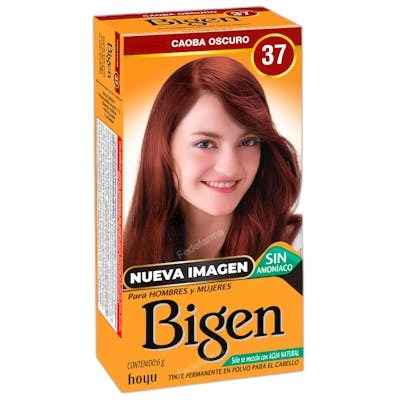 Bigen 37 Castaño 6G / Caoba Oscuro Tinte Permanente en Polvo
