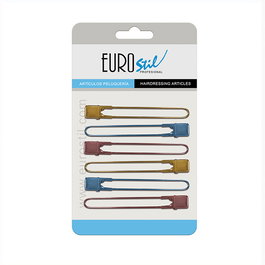 EuroStil 6 Pinza Metal Colores - 6 Pinzas de Metal en Colores