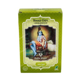Radhe Shyam Henna en Polvo Neutra Eco 100g - Tratamiento Natural para el Cabello - Vegano - Sin Amoniaco