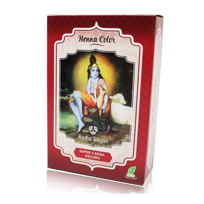 Radhe Shyam Henna en Polvo Super Caoba Oscuro 100g Radhe Shyam Henna en Polvo Super Caoba Oscuro 100g