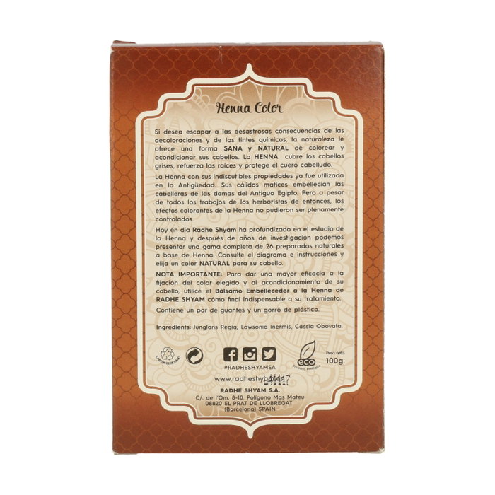 Radhe Shyam Henna en Polvo Castaño Claro