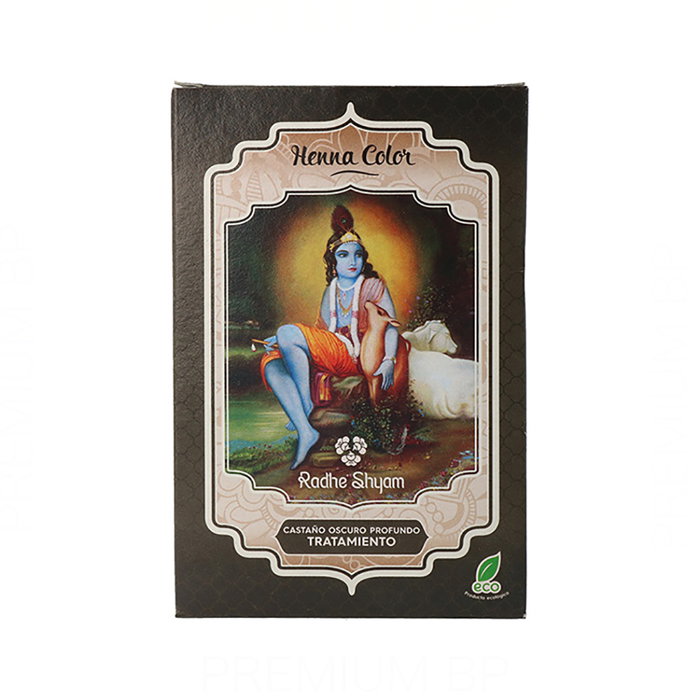 Radhe Shyam Henna en Polvo Castaño Oscuro Profundo 100g
