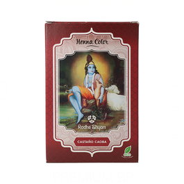 Radhe Shyam Henna En Polvo Castaño Caoba 100G - Colorea y Acondiciona Naturalmente