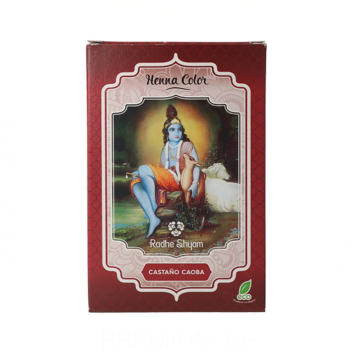 Radhe Shyam Henna en Polvo Castaño Caoba