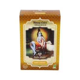 Radhe Shyam Henna en Polvo Rubio Dorado 100g - Tinte Natural Vegano para el Cabello