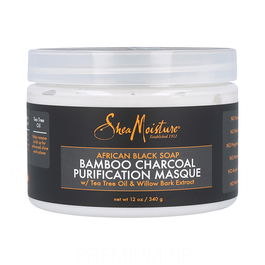 Shea Moisture Mascarilla Jabón Negro Africano con Carbón de Bambú 12 Oz / 340 G