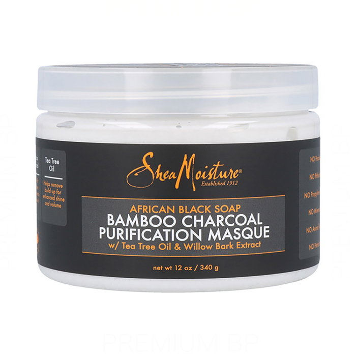 Shea Moisture Mascarilla Jabón Negro Africano con Carbón de Bambú 12 Oz / 340 G Shea Moisture Mascarilla Jabón Negro Africano con Carbón de Bambú 12 Oz / 340 G