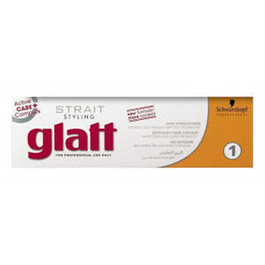 Schwarzkopf Glatt 1 Kit Desrizante para Cabello Rizado y Muy Rizado con Crema y Bálsamos Neutralizantes