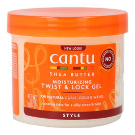 Cantu Shea Butter Natural Hair Hidratante Twist & Lock Gel 370 Gr - Elimina Frizz, Aporta Manejabilidad y Brillo a Rizos