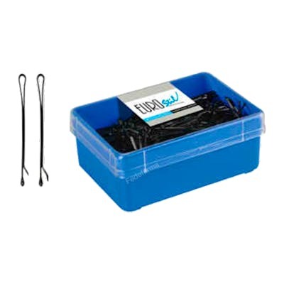 Eurostil Pack de 300 Clips Negros 50mm