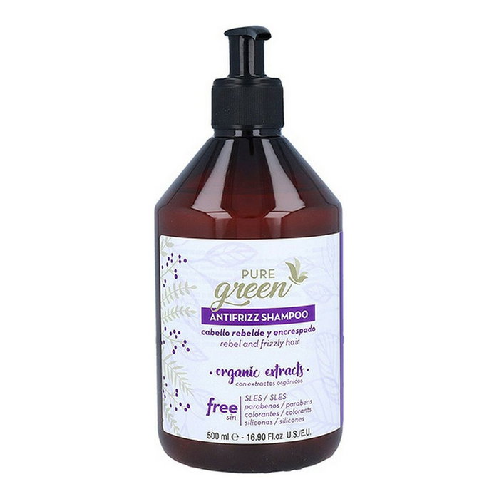 PURE GREEN Champú Antifrizz para Cabello Rizado y Encrespado, 1000 ml