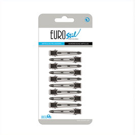 Eurostil 10 Pinzas Metal Mediano Pinzas de metal para peluquería