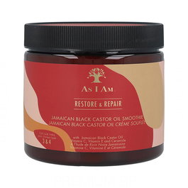 As I Am Restore & Repair Smoothie 454g con Ceramidas y Aceite de Ricino Negro de Jamaica, Mejora Definición de Rizos y Repara Cabello Dañado, Apto Método Curly
