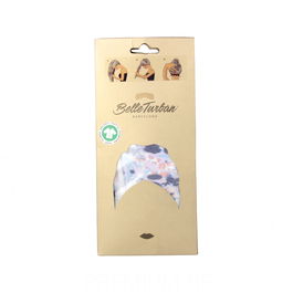 Belle Turban Turbante Animal Print Azul para Secado Rápido y Suave del Cabello sin Encrespamiento