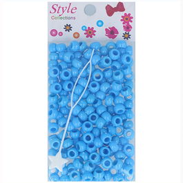 LB Bolitas Plástico Bd001-Azul Cielo para Trenzas - Accesorios de Peinados