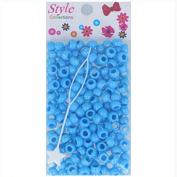 LB Bolitas Plástico Bd001-Azul Cielo para Trenzas - Accesorios de Peinados LB Bolitas Plástico Bd001-Azul Cielo para Trenzas - Accesorios de Peinados