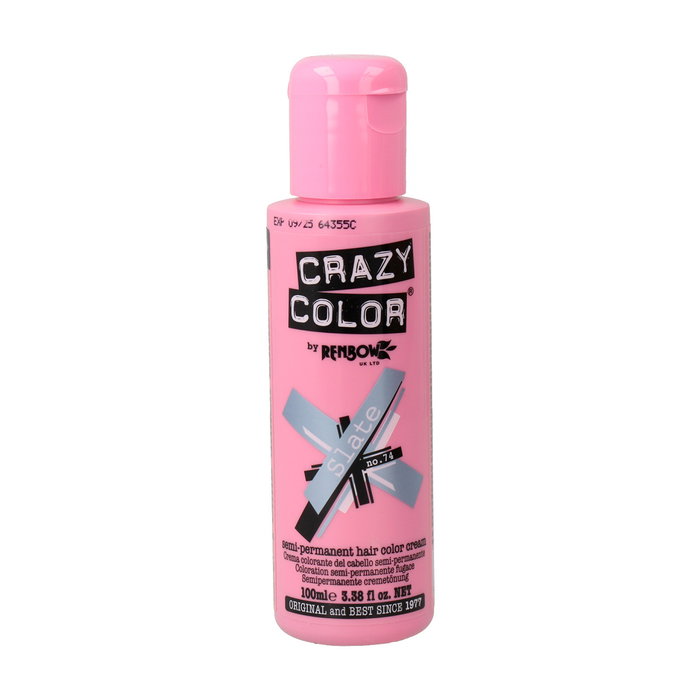Crazy Color 74 Tinte Semi-Permanente Pizarra 100 ml para Cabello Decolorado Crazy Color 74 Tinte Semi-Permanente Pizarra 100 ml para Cabello Decolorado