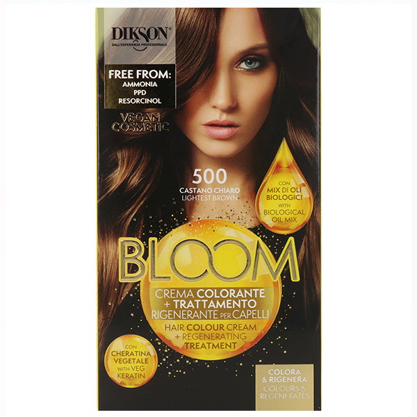 Dikson Bloom Crema Color 500 - Castaño Claro 55 ml Coloración Permanente Profesional Dikson Bloom Crema Color 500 - Castaño Claro 55 ml Coloración Permanente Profesional