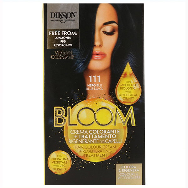 Dikson Bloom Crema Color 1.11 Negro Azul 55ml Coloración Permanente Profesional Dikson Bloom Crema Color 1.11 Negro Azul 55ml Coloración Permanente Profesional
