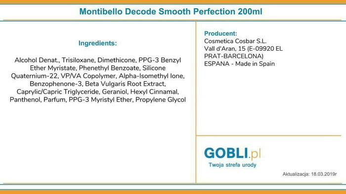 Montibello Decode Smooth Perfection Spray Alisador Protector