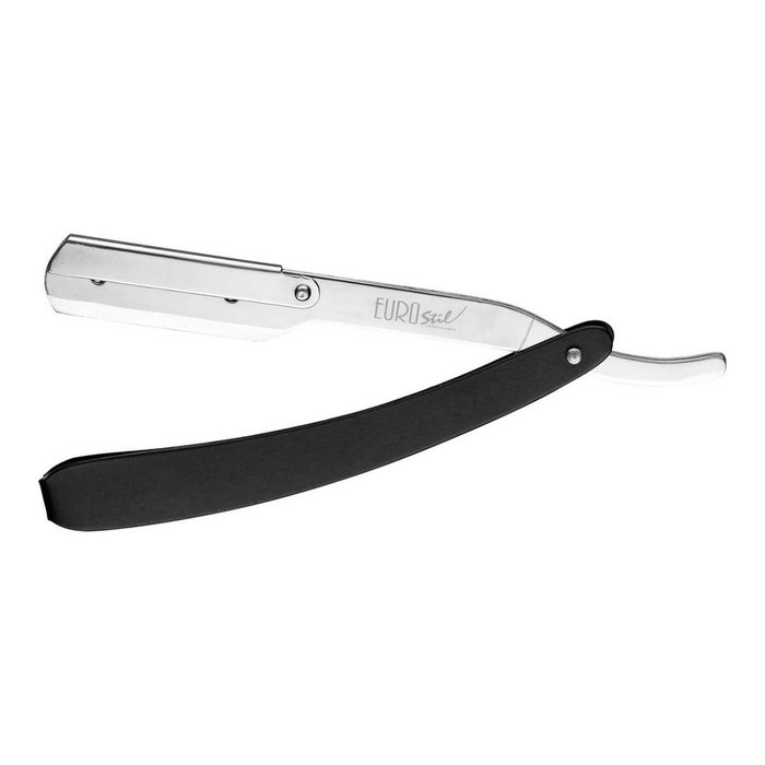 EUROSTIL Barber Line Navaja de Afeitar con Hoja Intercambiable, Mango Negro EUROSTIL Barber Line Navaja de Afeitar con Hoja Intercambiable, Mango Negro