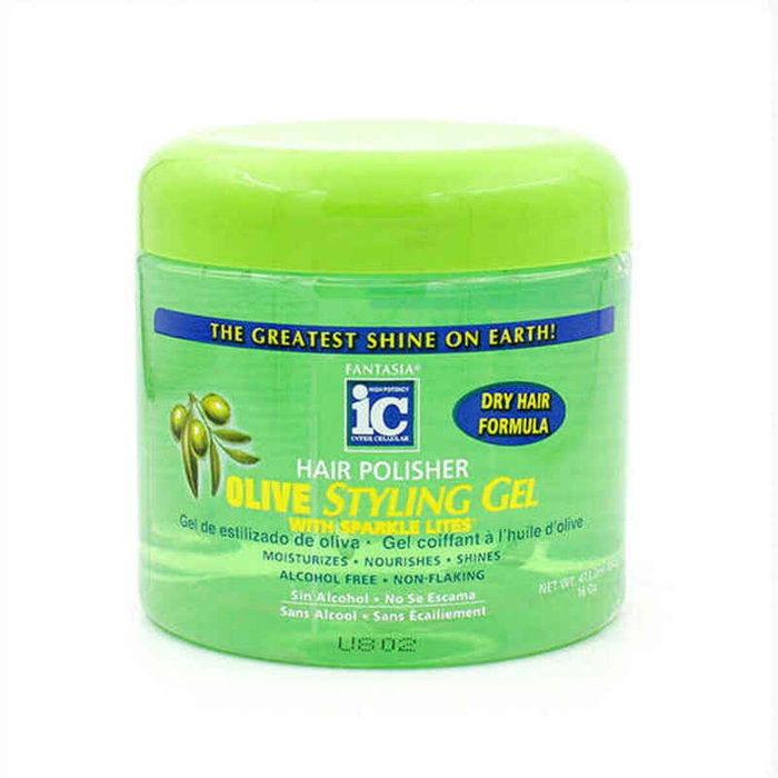 Ic Fantasia Hair Polisher Olive Styling Gel 454g Ic Fantasia Hair Polisher Olive Styling Gel 454g
