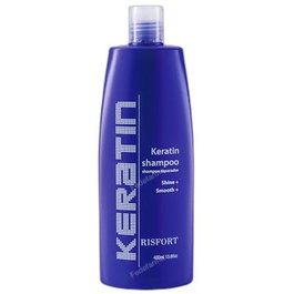 Risfort Champú Keratina 400 ml Reparador para Cabello Seco y Dañado