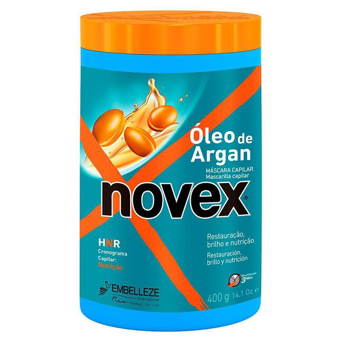 Novex Mascarilla Aceite de Argán para Cabello Seco, Encrespado y Sin Brillo con Vitamina E - 400g Novex Mascarilla Aceite de Argán para Cabello Seco, Encrespado y Sin Brillo con Vitamina E - 400g