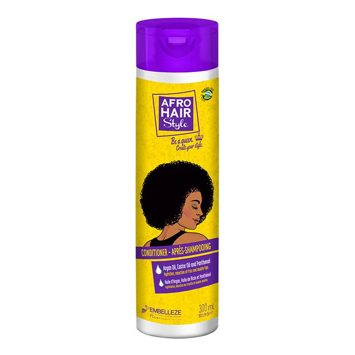 Novex Acondicionador Novex Afrohair 300ml con Aceite de Ricino, Argán y D-Pantenol para Cabello Suave e Hidratado
