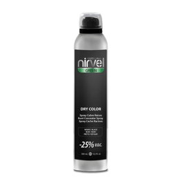 NIRVEL Green Dry Color Spray Cubre Raíces Negro 300ml