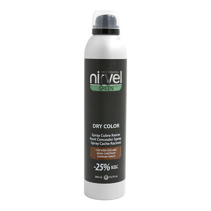 Nirvel Green Dry Color Spray Castaño Oscuro