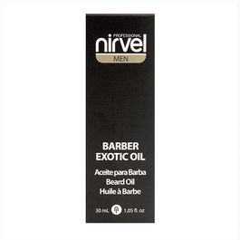 Nirvel Barber Exotic Oil Aceite para Barba 30ml - Suaviza, Hidrata y Domina el Cabello Rebelde