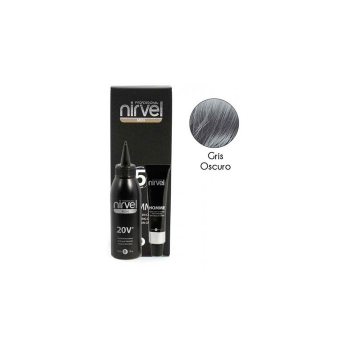 Nirvel Homme Coloración en Crema G3 Gris Oscuro 30ml - Cobertura Rápida 5-10 Minutos, Sin Amoníaco Nirvel Homme Coloración en Crema G3 Gris Oscuro 30ml - Cobertura Rápida 5-10 Minutos, Sin Amoníaco