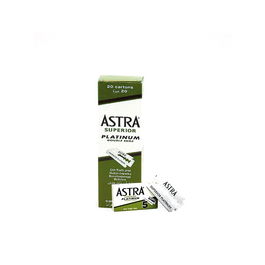Astra Cuchillas Dobles Superior Platinum Acero Inoxidable Recubierto de Platino 100 Unidades