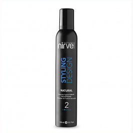 Nirvel Espuma de Fijación Natural Styling Design para Cabello con Textura, Volumen y Brillo, 300 ml