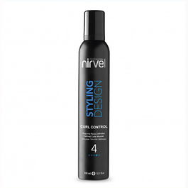 Nirvel Styling Design Espuma Curl Control (4) 300 ml - Espuma de fijación fuerte para rizos definidos de larga duración