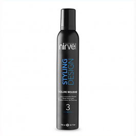 Nirvel Design Volume Mousse (3) Espuma Direccional Voluminizadora para Cabello Fino con Cuerpo, Volumen y Brillo 300 ml