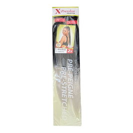 X-Pression Kanekalon Pré-Peigné T1B 2X (120 cm) de cabello sintético para trenzar