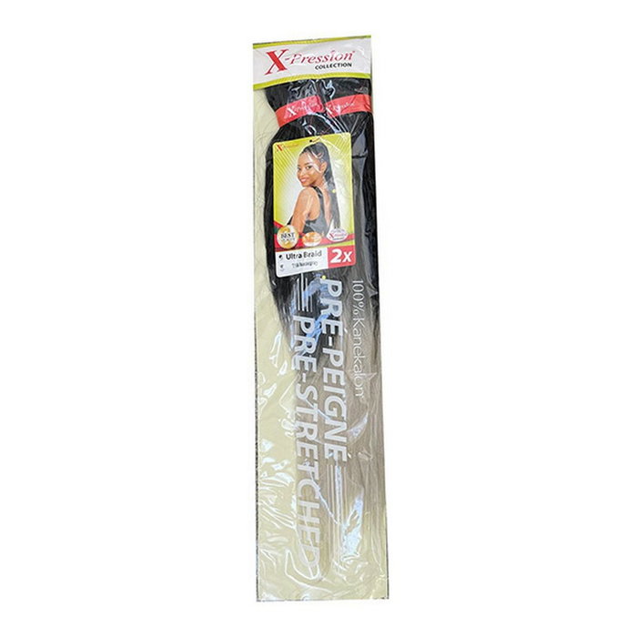 X-Pression Pre-Peigne T1B/Matte Gray (1X2) Cabello Sintético para Trenzar X-Pression Pre-Peigne T1B/Matte Gray (1X2) Cabello Sintético para Trenzar