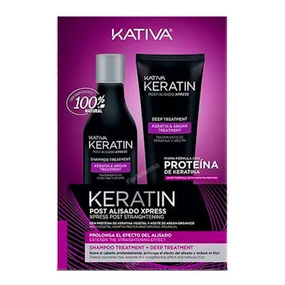 KATIVA Set Tratamiento Keratin Post Alisado Xpress 2 Unidades KATIVA Set Tratamiento Keratin Post Alisado Xpress 2 Unidades