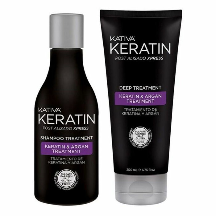Kativa Post Alisado Xpress con Keratina Vegetal y Aceite de Argán (Set de 2 Unidades)