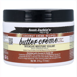 Aunt Jackie'S Coconut Butter Crema 213g/7.5oz para Cabello con Porosidad Baja, Peinado Protector, Acondicionamiento Ligero sin Enjuague