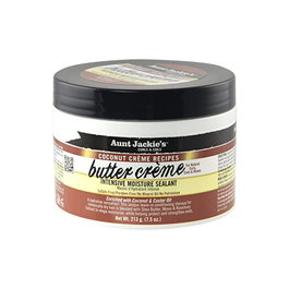Aunt Jackie'S Coconut Butter Crème Intensive Moisture Sealant 213g - Sello de Humedad para Cabello Seco, Fino y de Baja Porosidad con Aceite de Coco y Ricino