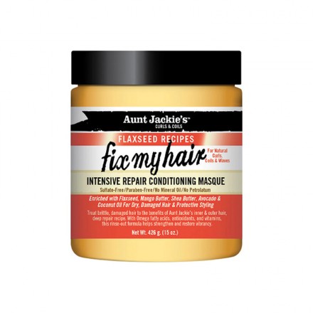 Aunt Jackie'S Flaxseed Recipes Fix My Hair Intensive Repair Conditioning Masque 426g Aunt Jackie'S Flaxseed Recipes Fix My Hair Intensive Repair Conditioning Masque 426g