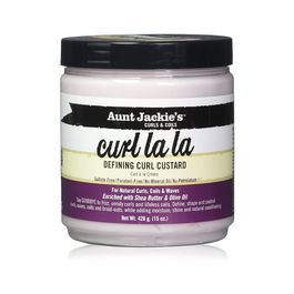Aunt Jackie's Curl La La Defining Curl Custard Crema Definición Rizos Anti-Frizz 426g Cabello Rizado Ondulado Afro