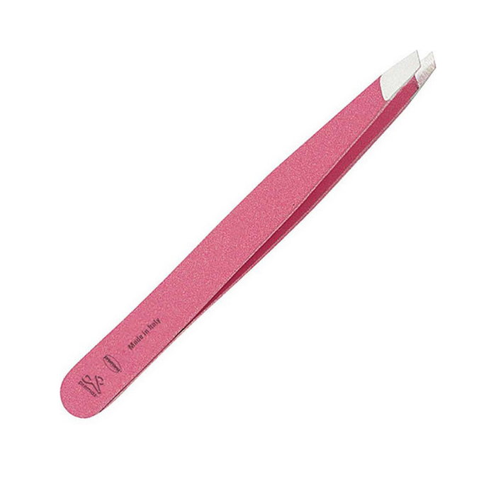 Premax Pinza de Acero Inoxidable Rosa Punta Oblicua 9 cm
