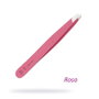 Premax Pinza de Acero Inoxidable Rosa Punta Oblicua 9 cm