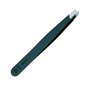 Premax Pinza de Acero Inoxidable Punta Oblicua Negra 9 cm